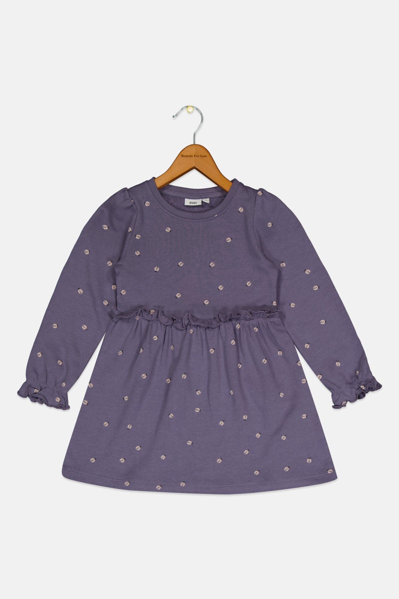 guppy Toddlers Girl Allover Print Dress, Multicolor - Image 3